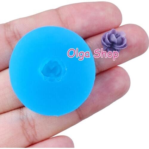 HYL346 8.6mm Flower Silicone Mold Fondant Cake Decoration Candy Resin Clay Earrings Necklace Craft Soap Candle FOOD SAFE