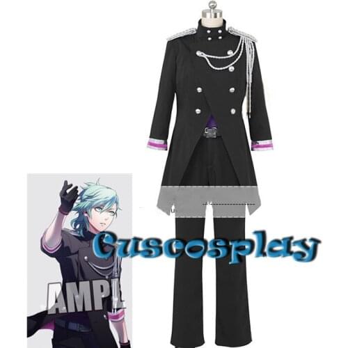 Uta No Prince Sama Shining All Star CD2 Ai Mikaze Ranmaru Kurosaki Reiji Senior Black Uniform Cosplay Costume Fancy Party Outfit