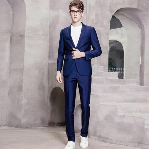 Suit Men Homme Mariage Tuxedo Coat Pants Male Clothes Slim Fit Business Wedding Prom Jacket Suits Trousers For Men Tailored