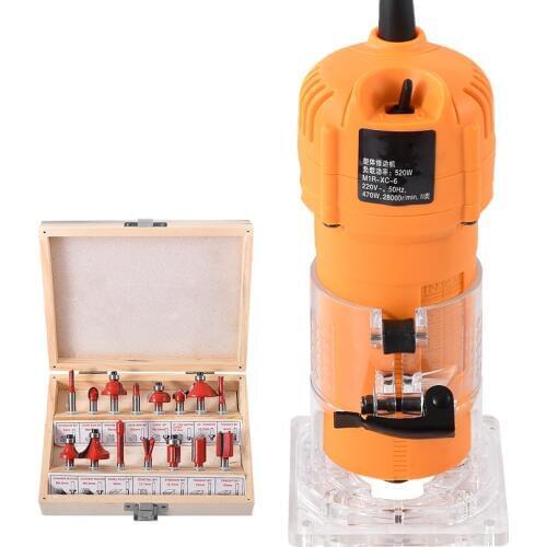 Trimming Machine Woodworking Slotting Machine Multi-function Engraving Machine Woodworking Trimmer 220v 470W 2800r/min