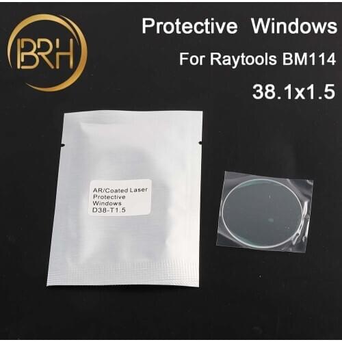 BRH 10pcs/lot Raytools Laser Protective Lens/Windows 38.1*1.5mm/1.6mm 211LCG0009 For Raytools BM114 Fiber Laser Cutting Machine