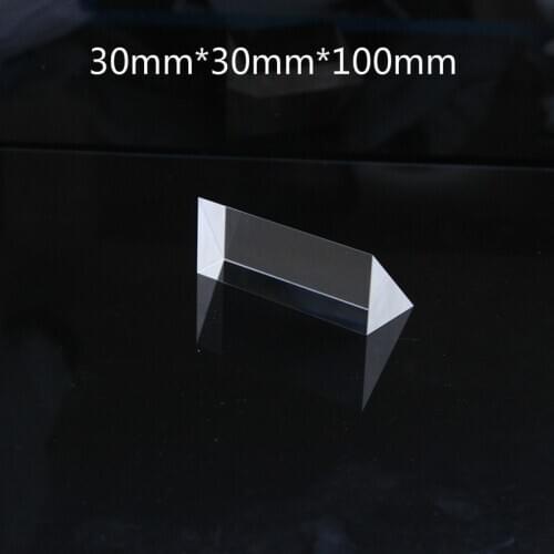 Hot Selling Prism 30* 30 * 100Right Angle Optical Grade Glass Element Total Reflection Rhombus Lens Processing Customization