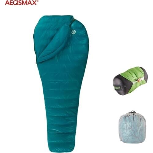 Aegismax Nano 2 New Mini Upgrade Sleeping Bag 95% White Goose Down Mummy Ultralight Splicing Hiking Camping 800FP Fully lining