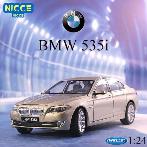 Welly 1:24 High Simulation Classical Diecast Vehicle BMW 335i/535i Metal Alloy Model Car For Children Gift Toy Car Collection
