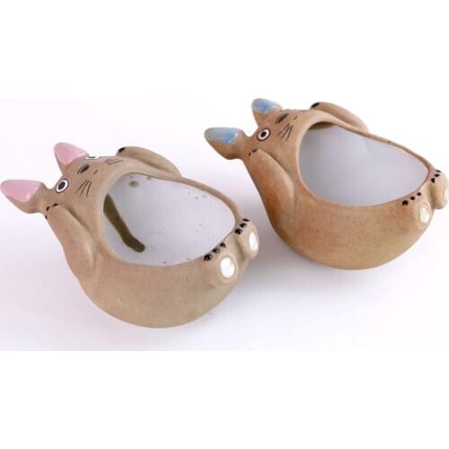 Multi-meat flowerpot Cute cat cartoon multi-meat pot Creative ceramic pastoral animal party big fat cat