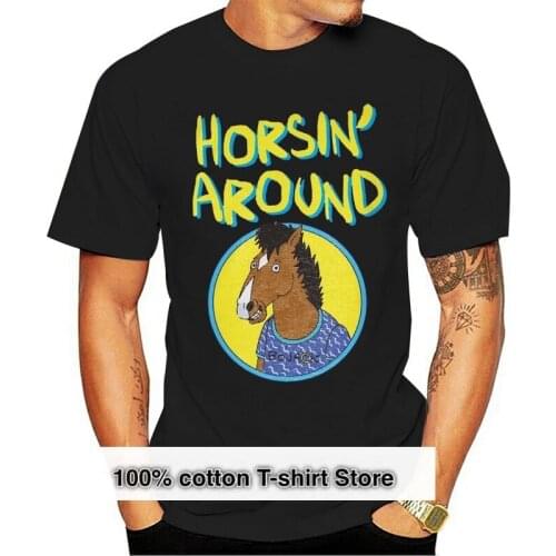 CUC T-SHIRT BOJACK THE HORSEMAN SERIE TV MOVIE FAMOUS HORSE Men Brand Printed 100% Cotton T shirt