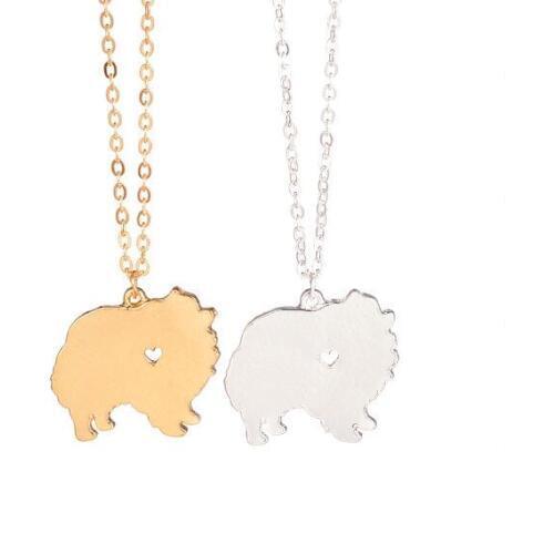 Wholesale Handmade Pomeranian Love Necklace Female/ Male Gift Jewelry Necklace--12pcs/Lot