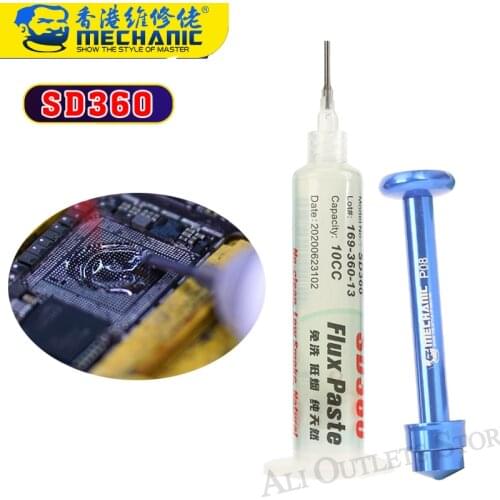 MECHANIC SD360 Fiux Paste+P08 Booster Pusher Transparent No-clean Environmental Protection Solder Paste For Electronic Component