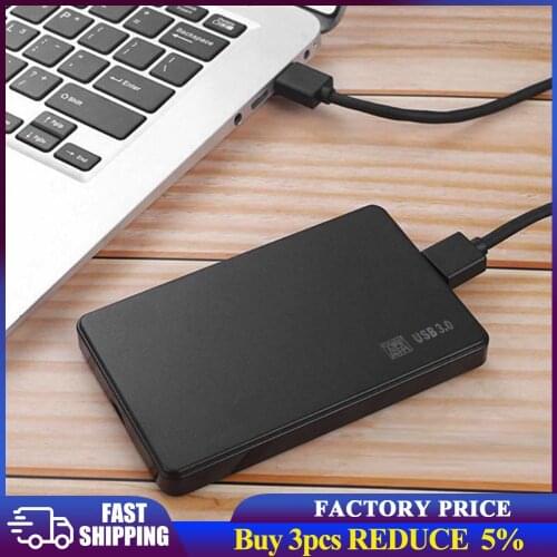 Plastic 3TB USB 2.0/3.0 Hard Disk HD Enclosure Super Speed for Windows Enclosure 2.5 inch SATA SSD HDD Mobile Case