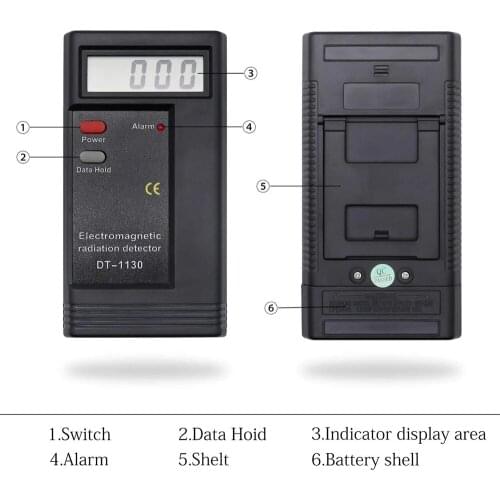 DT-1130 Portable Digital Handheld Electromagnetic Radiation Detector EMF Meter Radiation Dosimeter Monitor Tester