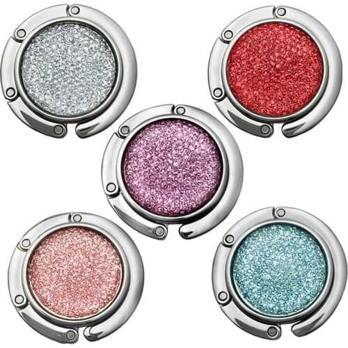 Portable Metal Foldable Bag Purse Hook Handbag Hanger Purse Hook Handbag Holder Shell Bag Folding Table Hook