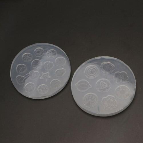 Crystal Epoxy Resin Mold Fruit Vegetable Slices Quicksand Casting Silicone Mould DIY Crafts Jewelry Making Tools