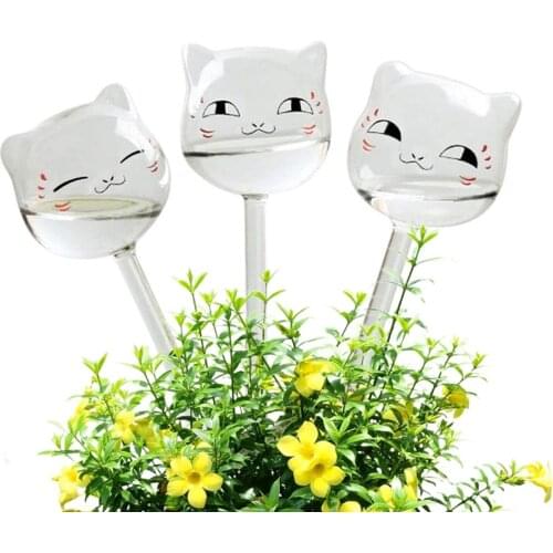 Cat-shaped Self Watering Bulbs Clear Glass Plant Water Plant Self-watering Tool
