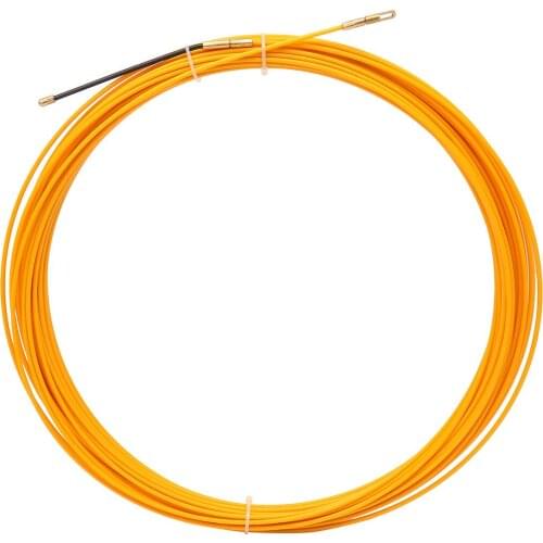 10M/20M/30M Cable Puller Fish Tape Yellow Cable Fiberglass Fish Tape Reel Puller Fiberglass Metal Wall Wire Conduit 3mm