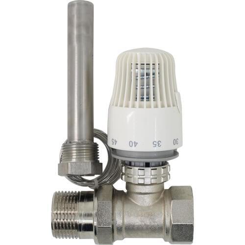 30-70 degree control Floor heating system thermostatic radiator valve M30*1.5 Remote controller 2 way valve DN15 DN20 DN25 DN32