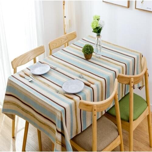 Tablecloth Nordic Minimalist Modern Striped Dining Tablecloth Art Living Room Coffee Table Cloth Hotel Tablecloth Rectangle