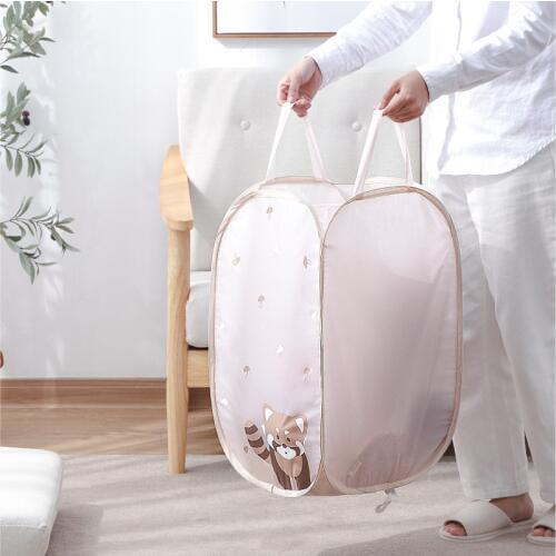 Foldable Fabric Laundry Basket With Handles Storage Bin Home Bathroom Organizer Sundries Organizer Storage Dirty Laundry Basket