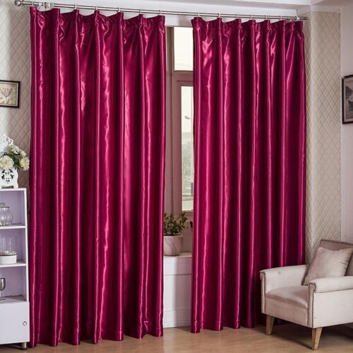 Modern Solid Color Lining Curtains for Bedroom Living Room Simulation Silk Fabric Window Treatments Kitchen Customization