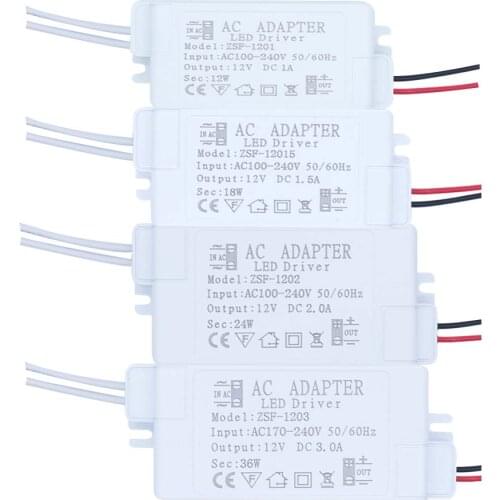 DC12V LED Driver 6-60W New 1A to 5A For LEDs AC220V Power Supply Constant Current Voltage Control Lighting Transformers