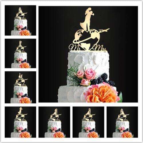 Travel Themed Wedding Cake Topper World Map Cake Topper Airplane Cake Topper Map Silhouette Wooden