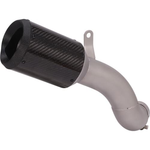 Carbon Fiber Pipe Motorcycle Exhaust System Muffler Escape Tip Pipe Exhaust System for Kawasaki Z900 2017-2019