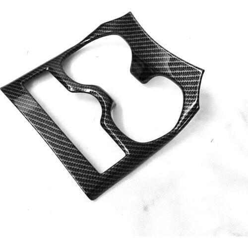 Carbon Fiber Style Car Interior Water Cup Holder Panel Frame Trim Sticker Styling For Nissan X-Trail 2014-2017 2.5T 4WD