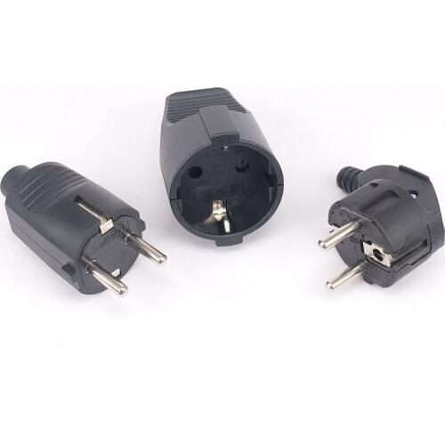 16A 250V EU Germany Universal Plug Power Adapter Socket Male Female Electrical Plug Travel Home Removable Power Plug