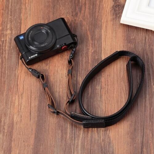 Universal Sheep Leather+Webbing Ribbon Camera Shoulder Strap Original Handmade Neck Strap For Sony RX100M3M4M5M6 Ricoh GR2GR3G7