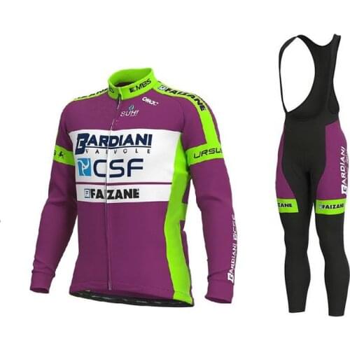 Spring Summer 2020 BARDIANI CSF FAIZANE Team Mens Cycling Jersey Long Sleeve Bicycle Clothing With Bib PANTS Ropa Ciclismo