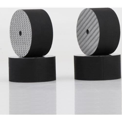 Preffair 4PCS CF4020S High Quality Silver 5K Carbon Fiber Speaker Isolation Spike Base Pad Shoe Feet Hifi Audio chassis