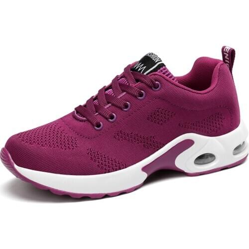 Women Shoes Air Cushion Sneakers Breathable Thick Sole Ladies Platform Trainers Female Height Increasing Running Shoes Plus Size