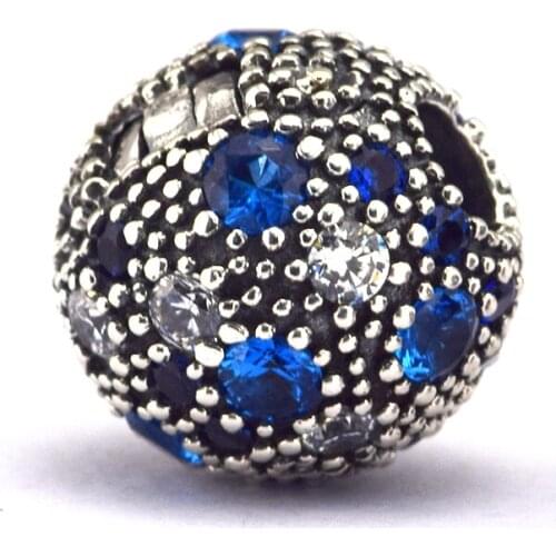 100% 925 Sterling Silver Cosmic Stars Charms Fits Pandora Bracelet Multi-Colored Crystals Beads DIY Jewelry Making Berloques