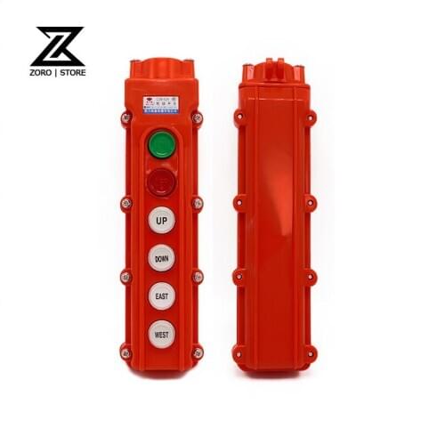 2PCS/Lot COB-62A Rainproof Type 6 Buttons 4 Ways Pendant Control Station Push Button Switch