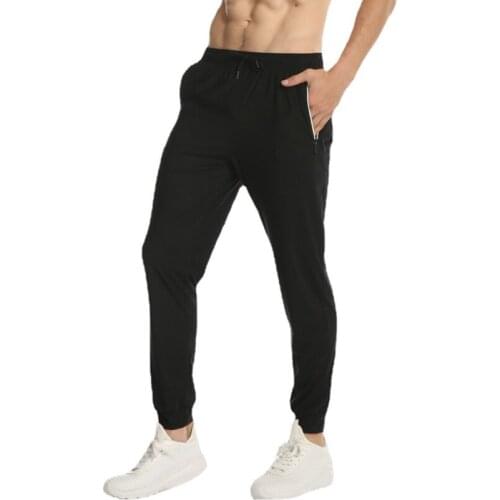 4XL Summer Men Ice Silk Pants Pocket Casual Slim Thin Trousers Plus Size Loose Streerwear Sports Joggings Running Sweatpants