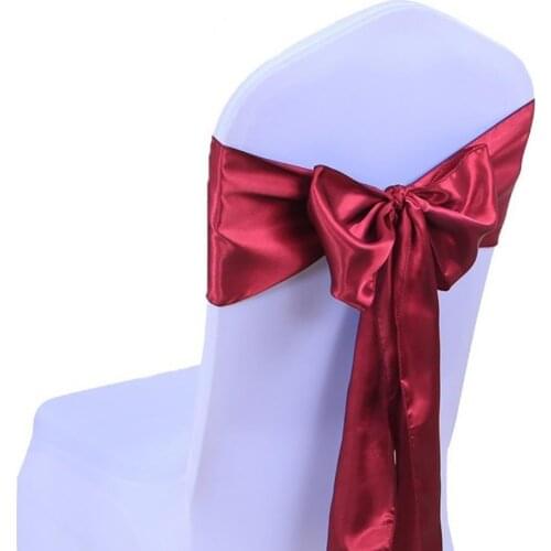 50% Dropshipping!!Chair back decorative ribbon bow ribbon is suitable for hotel wedding party decor