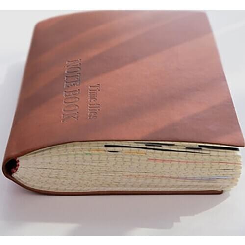 Grid Thick Notebook A5 Retro Journal Diary Budget Books Wrong book Creativity PU Notepad Office School Supplies 264 Sheets 2021