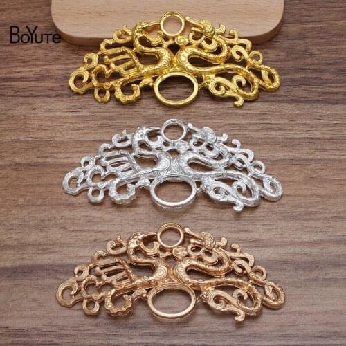 BoYuTe (5 Pieces/Lot) 40*90MM Dragon Metal Alloy Materials Factory Direct DIY Handmade Hair Jewelry Accessories
