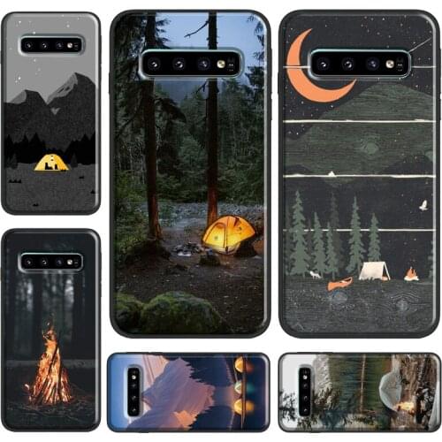Camping Nature Mountain Phone Case For Samsung Galaxy S21 Ultra S20 FE S8 S9 S10 Plus Note 10 Note 20 Ultra S10e