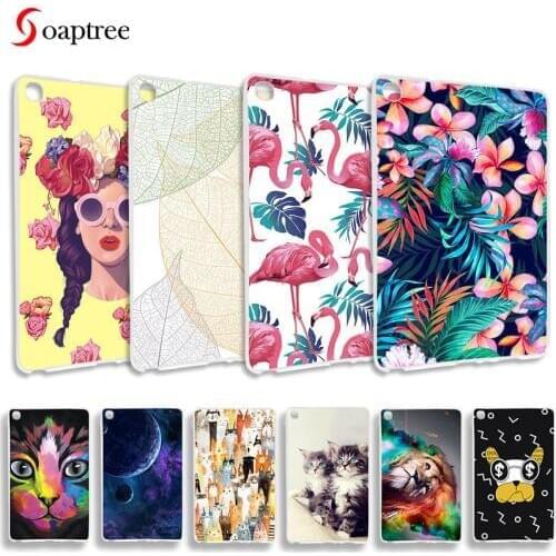 Painted Case For Samsung Galaxy Tab A 8.0 2019 P200 P205 SM-P200 SM-P205 with S Pen Cases Soft Silicone TPU Back Tablet Cover