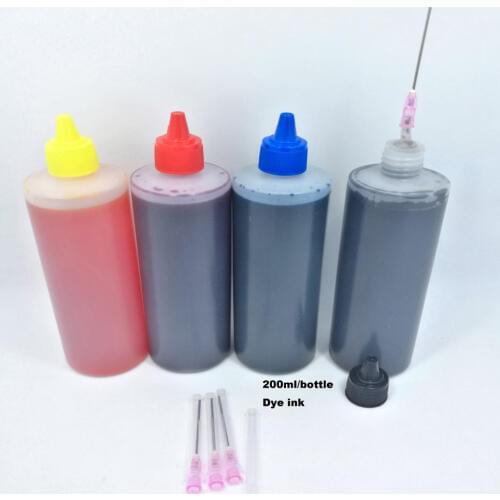 YOTAT 4 Bottle 200ml Universal Refill dye ink For HP For Canon For Brother Epson For Samsung For All brands inkjet printer
