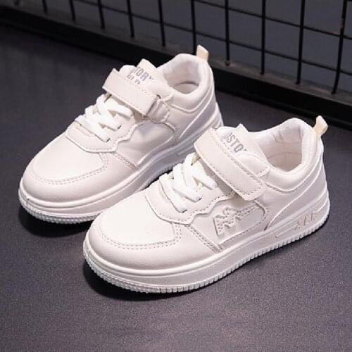 2021 New Sale Fashionable Children Student Kids Girls Boys White Sport Run Sneakers Letter Casual Shoes Breathable Kids Shoes