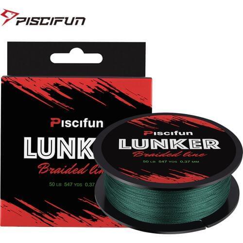 Piscifun Lunker 500M PE Braided Fishing Line 0.1-0.5mm 6-80lb Strong Netherlands Fiber Multifilament Saltwater Fishing Line