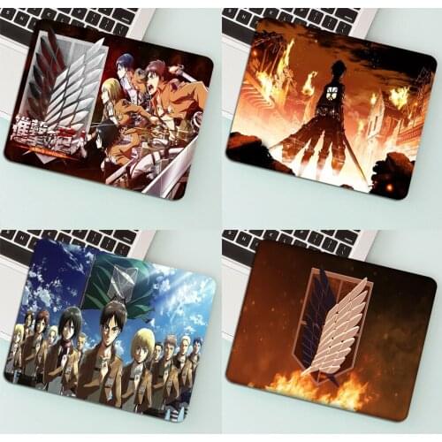 Anime Small Mouse Pad Attack on Titan Promotion Mouse Gaming Carpet Mi Pad 5 Laptop Computer Gamer Player Table Mat Gaming Pc