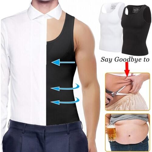 Men Slimming Body Shaper Waist Trainer Tummy Shaper Vest Slimming Underwear Corset Waist Waist Cincher Men Bodysuit Dropship