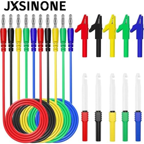 JXSINONE P1043 1M 5color Double 4mm Banana plug Test Leads For Multimeter Measure Tool DIY
