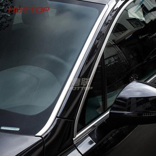 Stainless Front Windshield Glass Strip Molding Trims Exterior Car Styling Fit For Aud Q7 2016 2017 2018