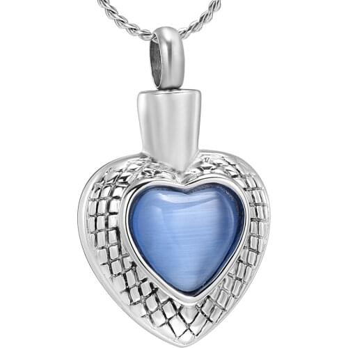 Crystal Urn Necklace Heart Memorial Keepsake Pendant Ash Holder Cremation Jewelry for Ashes