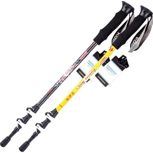 Perfeclan Ultralight Aluminum Quick Lock Trekking Pole Outdoors Hiking Stick for Walking Mountaineering Backpacking Camping