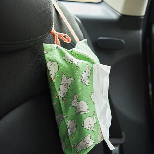 Pastoral Style Cotton Tissue Bag Car/Living Room/Bedroom Pumping Tissue Box Creative Household Gadgets Home Decorations