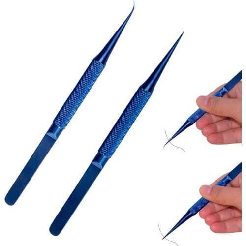 Titanium Alloy Tweezers Precision Fly Line Fingerprint Tweezers Straight Curved for Mobile Phone mainboard Repair Tools